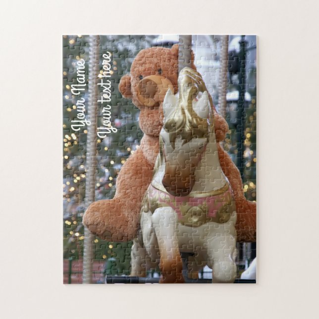Carousel with Teddy Bear Jigsaw Puzzle (Vertical)
