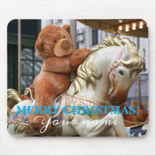 Carousel with Teddy Bear Mouse Mat