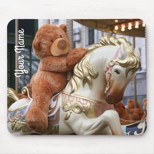 Carousel with Teddy Bear Mousepad (Front)