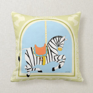 Carousel Zebra by June Erica Vess Cushion