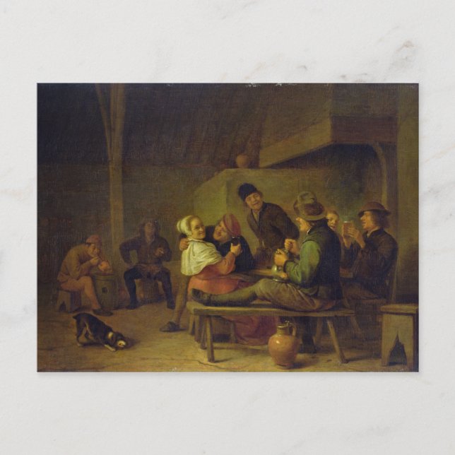 Carousing Farmers Postcard (Front)