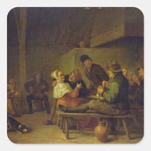 Carousing Farmers Square Sticker