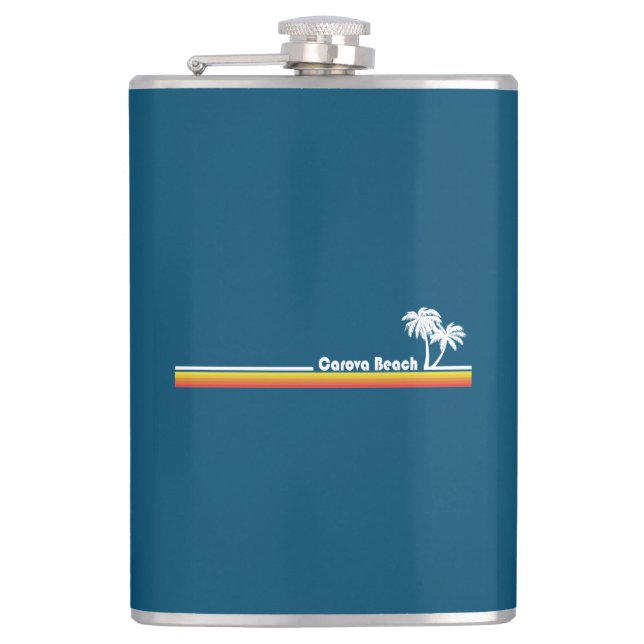 Carova Beach North Carolina Hip Flask (Front)