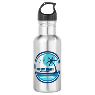 Carova Beach North Carolina Palm Tree Birds 532 Ml Water Bottle