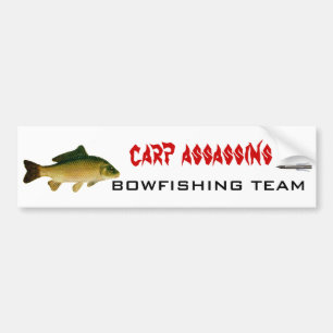 carp02, 3022, carp assassins, BOWFISHING TEAM Bumper Sticker