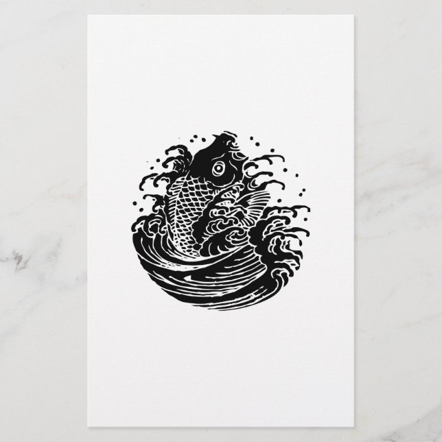 Carp and water stationery (Front)