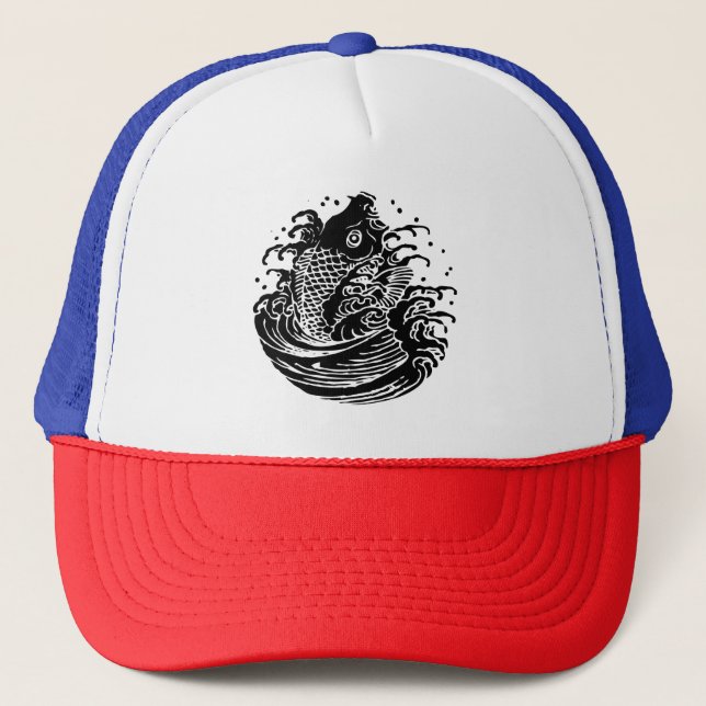 Carp and water trucker hat (Front)