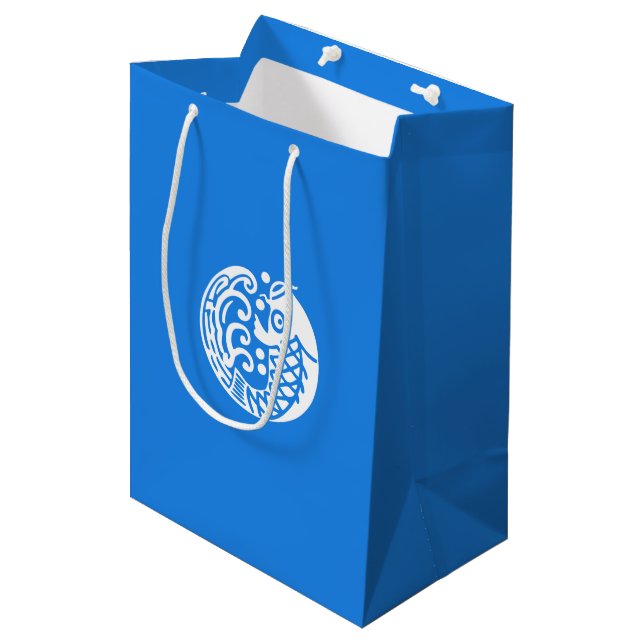 carp and wave medium gift bag (Front Angled)