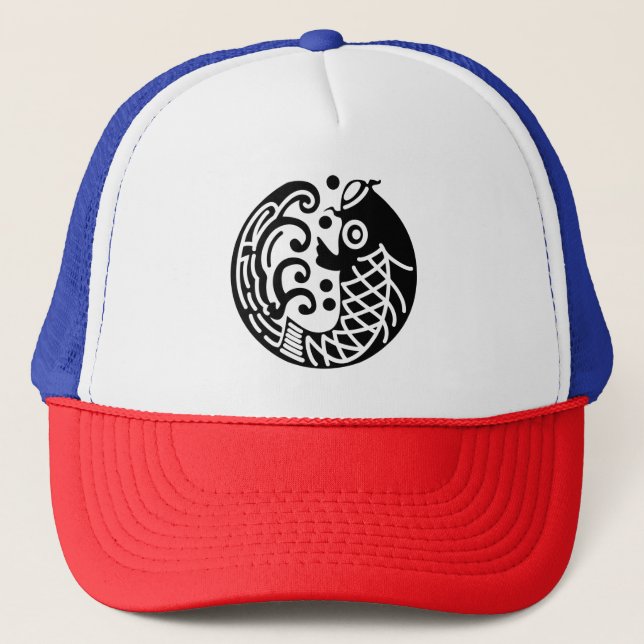 Carp and wave trucker hat (Front)