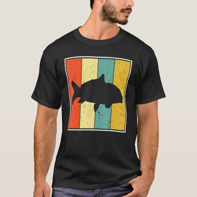 Carp Aquatic Animal Fish Retro T-Shirt (Front)