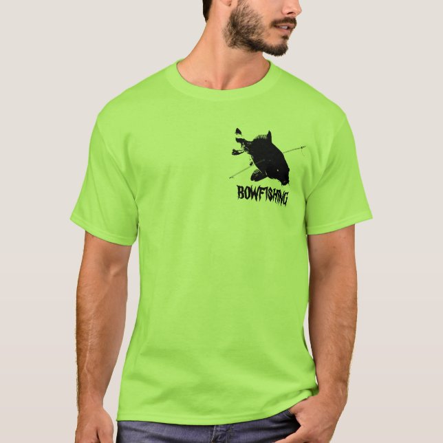 Carp Bowfishing T-shirt - Leave Your Pole At Home (Front)
