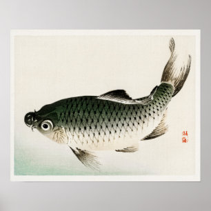 Carp by Kōno Bairei (1844-1895) Poster