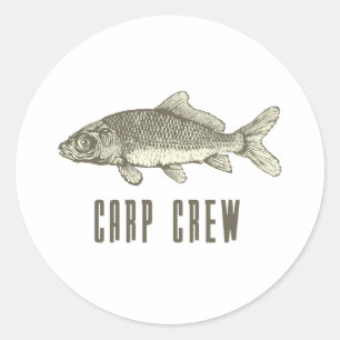 Carp Crew Classic Round Sticker