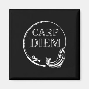 Carp Diem Seize The Carp Funny Fishing Carpe Diem Magnet