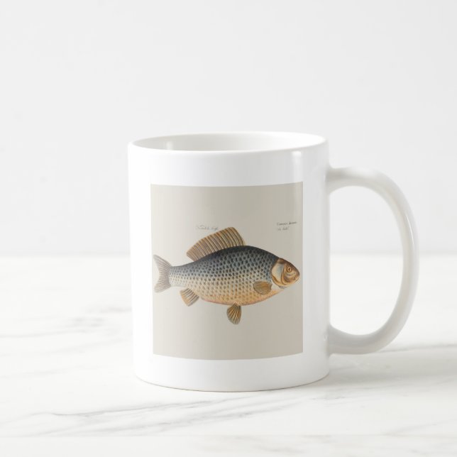 Carp fish fishing painting freshwater coffee mug (Right)