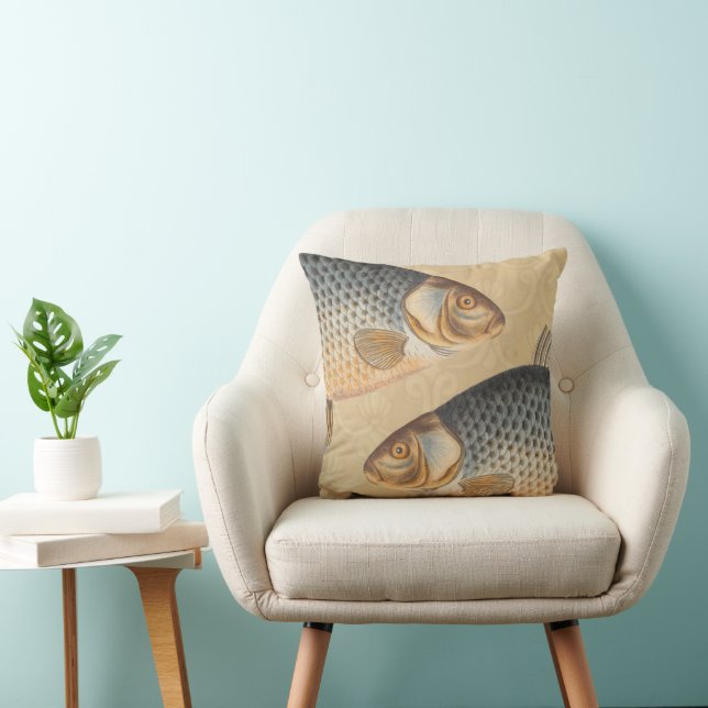 Carp fish fishing painting freshwater cushion (Chair)