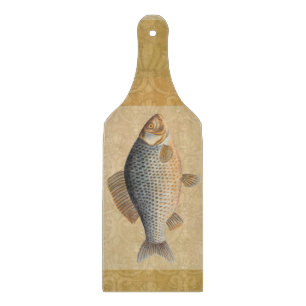 Carp fish fishing painting freshwater cutting board