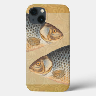 Carp fish fishing painting freshwater drawing iPhone 13 case