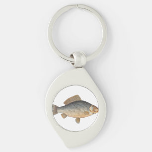 Carp fish fishing painting freshwater drawing  key ring