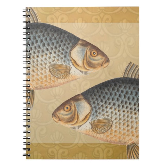Carp fish fishing painting freshwater notebook (Front)