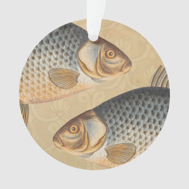 Carp fish fishing painting freshwater ornament (Front)