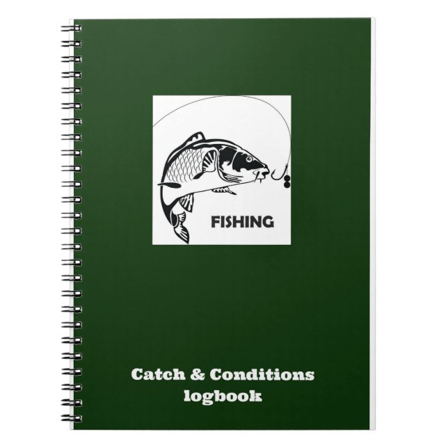 Carp fishing Catch and Conditions logbook Notebook (Front)
