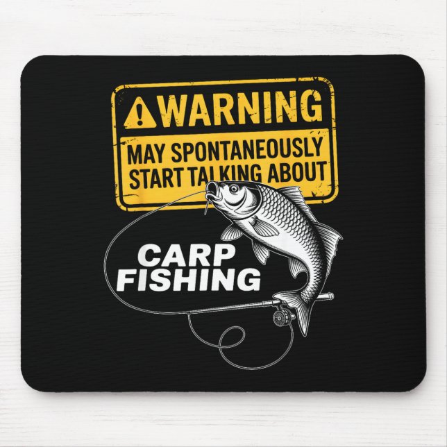 Carp Fishing Design For Men Funny Catfish And Carp Mouse Mat (Front)