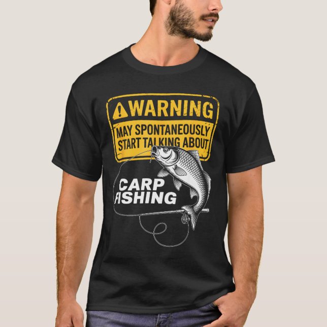 Carp Fishing Design For Men Funny Catfish And Carp T-Shirt (Front)