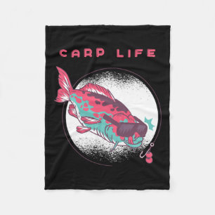 Carp Fishing  Fleece Blanket