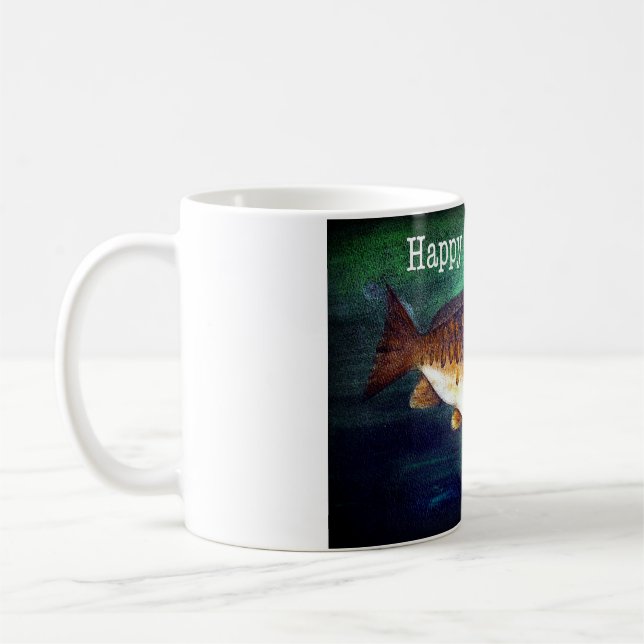 Carp fishing Happy Christmas Coffee Mug (Left)