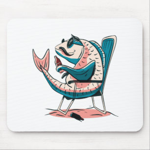 Carp Grandfather Mouse Mat