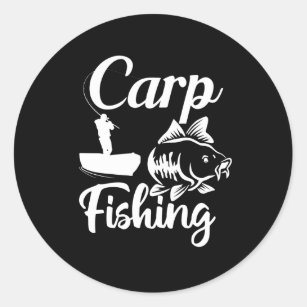 Carp Hunter Fishing  Fisherman Angler Classic Round Sticker