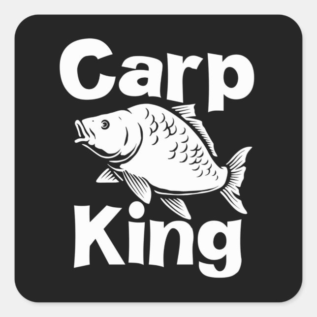Carp Hunter Fishing  Fisherman Angler Square Sticker (Front)