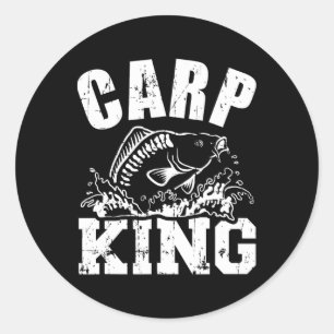 Carp King Fishing Classic Round Sticker