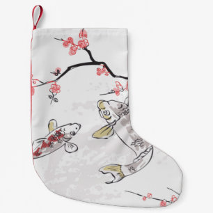 carp koi fish nature landscape view sketch illustr small christmas stocking
