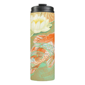 Carp Koi Fish Water Lily Pond Thermal Tumbler