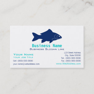 Carp Silhouette Business Card