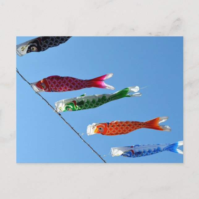 Carp Streamers (koinobori): Japan Postcard (Front)