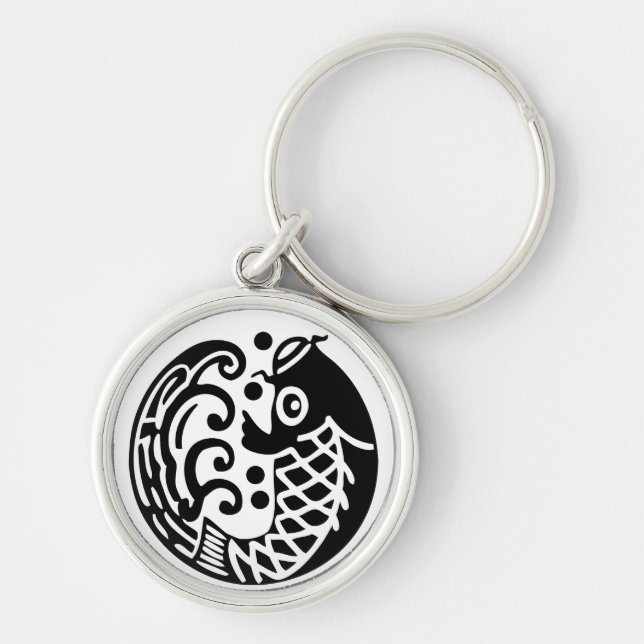 Carp wave key ring (Front)