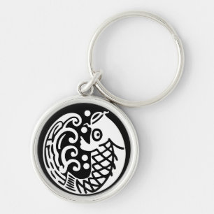 Carp wave key ring