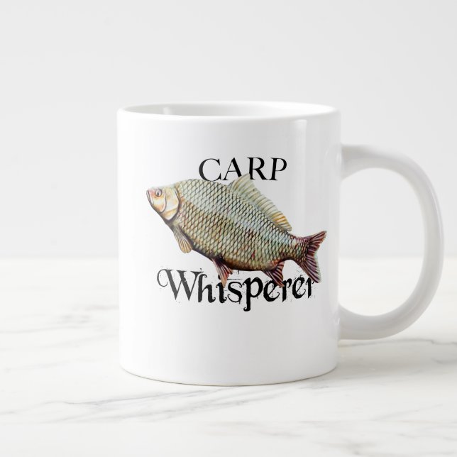 Carp Whisperer Large Coffee Mug (Right)