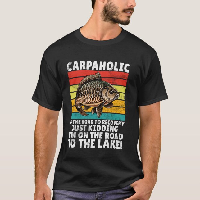 Carpaholic Carp Fishing T-Shirt (Front)