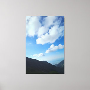 Carpathian Blue Sky Peaks – Romania Mountain Art Canvas Print