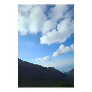 Carpathian Blue Sky Peaks – Romania Mountain Art Photo Print