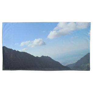 Carpathian Blue Sky Peaks – Romania Mountain Art Pillowcase
