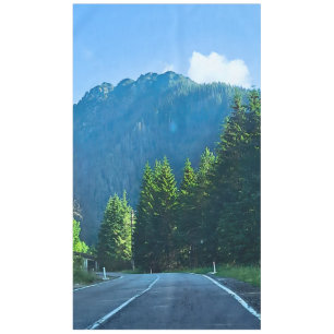 Carpathian Forest Road – Romania Mountain Print Tablecloth