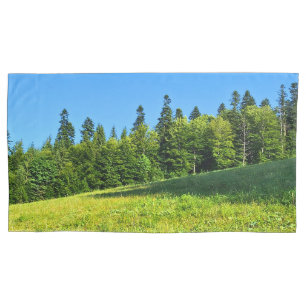 Carpathian Green Meadow – Romania Mountain Print Pillowcase