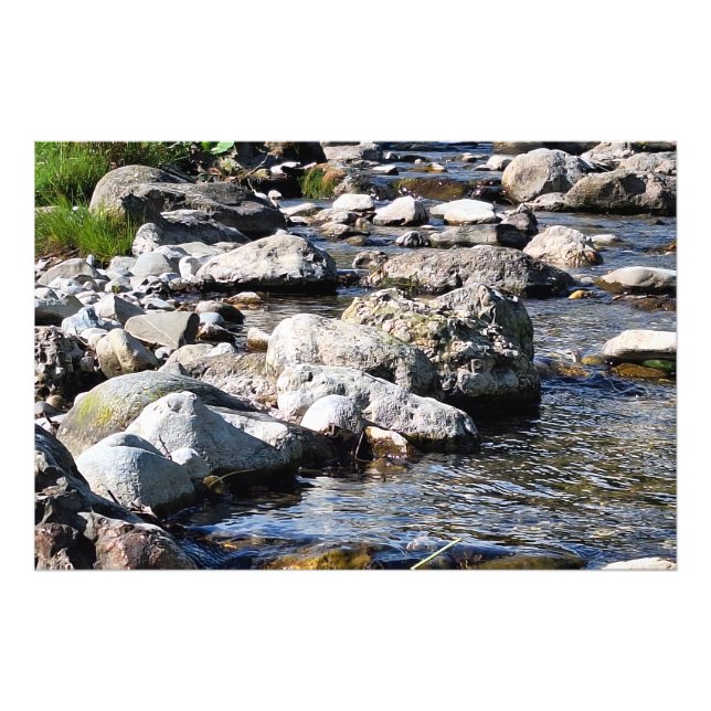 Carpathian Mountain River – Romania Nature Print (Front)
