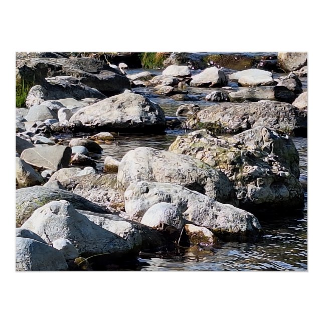 Carpathian Mountain River – Romania Nature Print (Front)