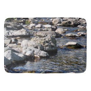 Carpathian Mountain River – Romania Nature Print Bath Mat